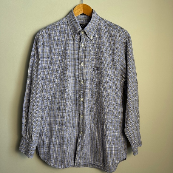 Paul‎ & Shark Yachting Men's Long Sleeve Plaid Button Shirt Soft Touch Purple 42 - Picture 1 of 14